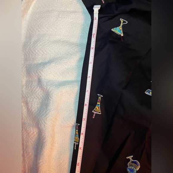 🥂Black Pants with Colorful Cocktail Glass Embroidery🤩 - Picture 11 of 11